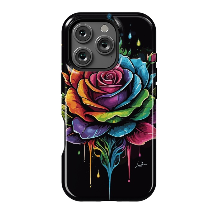 iPhone 16 Pro StrongFit Fantasy Multicolored Rose by LM2Kone