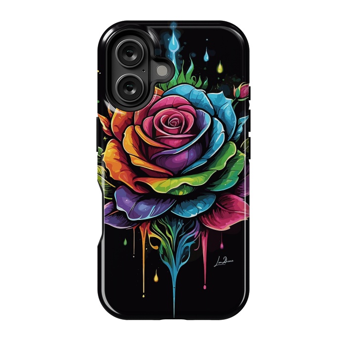 iPhone 16 StrongFit Fantasy Multicolored Rose by LM2Kone