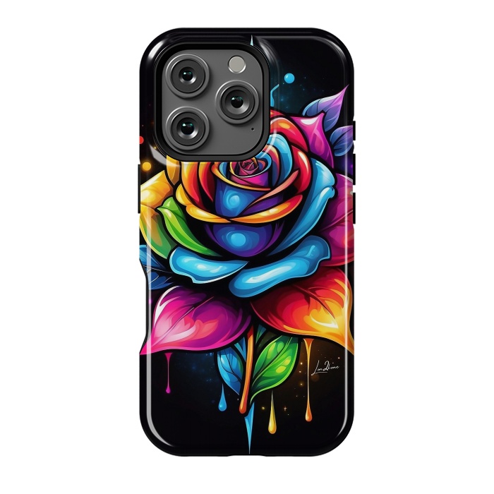 iPhone 16 Pro StrongFit Multicolored Rose by LM2Kone