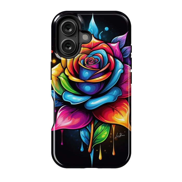 iPhone 16 StrongFit Multicolored Rose by LM2Kone