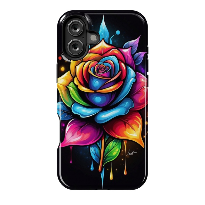 iPhone 16 Plus StrongFit Multicolored Rose by LM2Kone