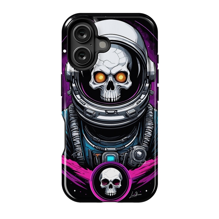 iPhone 16 StrongFit Astronaut Skull Space by LM2Kone