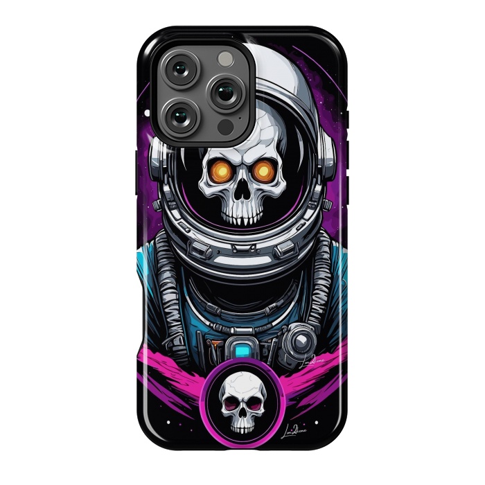 iPhone 16 Pro Max StrongFit Astronaut Skull Space by LM2Kone