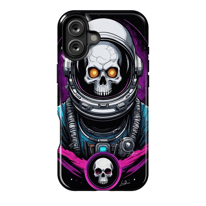 iPhone 16 Plus StrongFit Astronaut Skull Space by LM2Kone