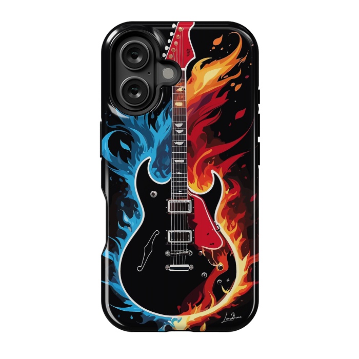 iPhone 16 StrongFit Epic Blazing Guitar by LM2Kone