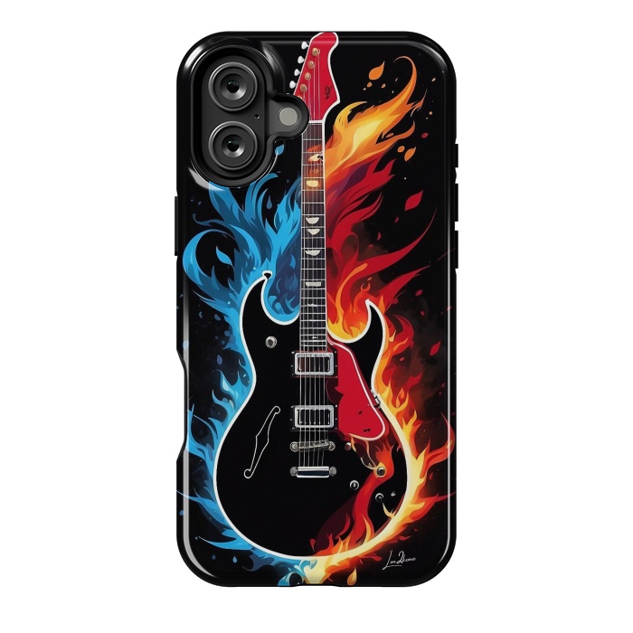 iPhone 16 Plus StrongFit Epic Blazing Guitar by LM2Kone