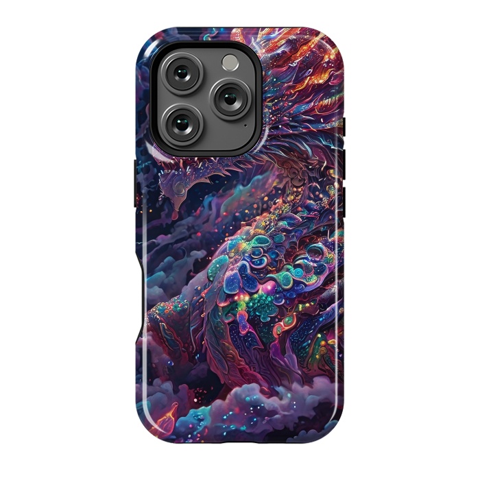 iPhone 16 Pro StrongFit Iridescent Mythical Dragon by JohnnyVillas