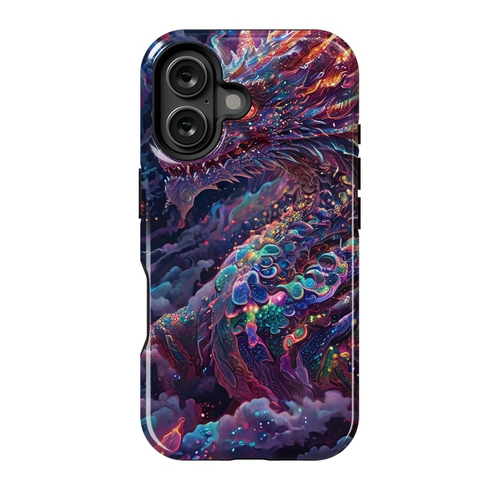 iPhone 16 StrongFit Iridescent Mythical Dragon by JohnnyVillas