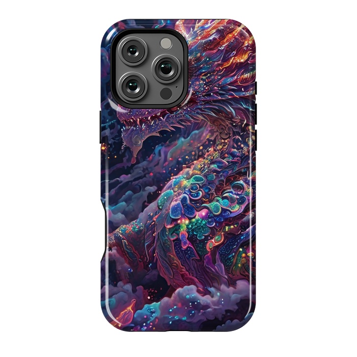 iPhone 16 Pro Max StrongFit Iridescent Mythical Dragon by JohnnyVillas