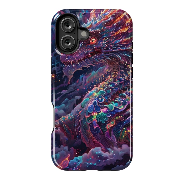 iPhone 16 Plus StrongFit Iridescent Mythical Dragon by JohnnyVillas