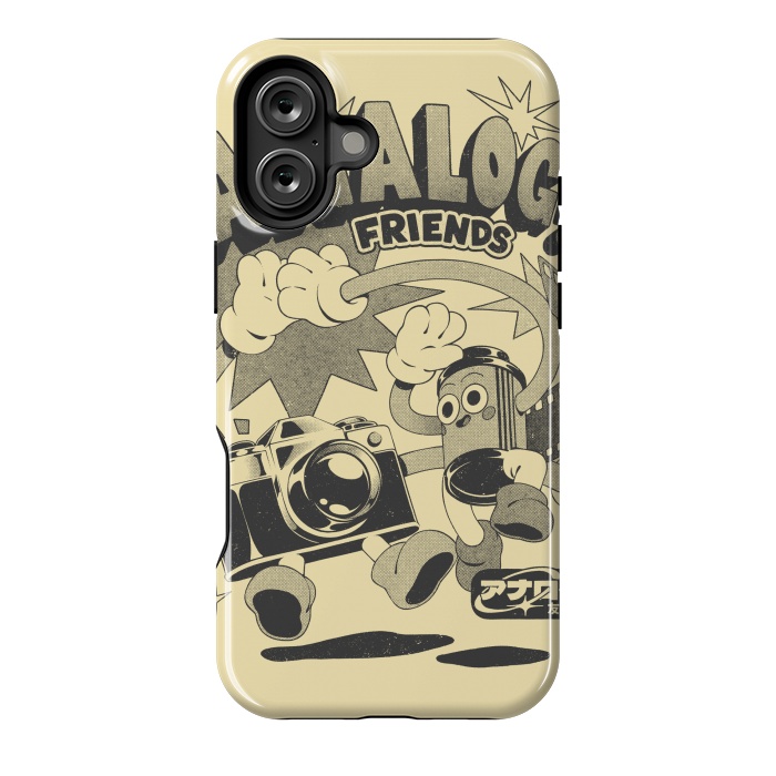 iPhone 16 Plus StrongFit Analog Friends by Ilustrata