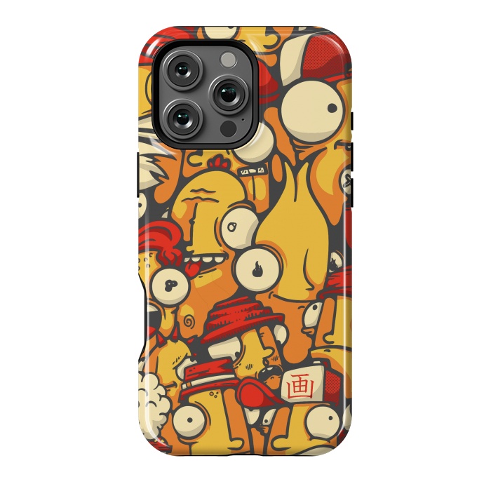 iPhone 16 Pro Max StrongFit yellow cartoon characters by Manuvila