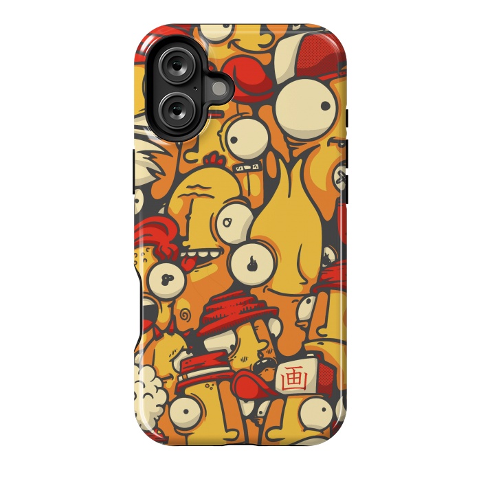 iPhone 16 Plus StrongFit yellow cartoon characters by Manuvila