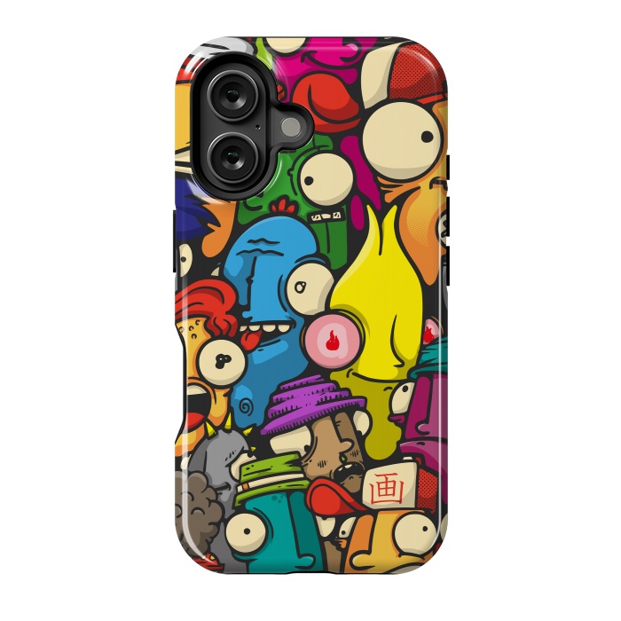 iPhone 16 StrongFit color cartoon characters by Manuvila