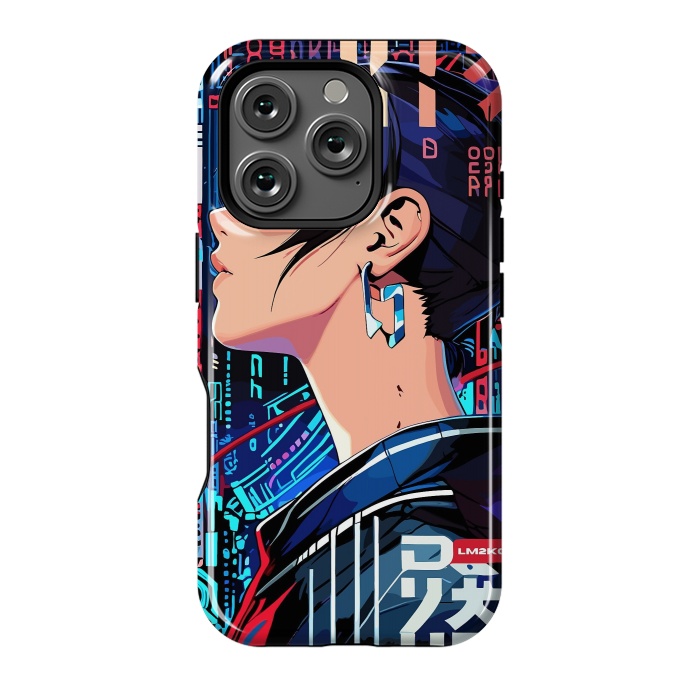 iPhone 16 Pro StrongFit Pop Art Cyberpunk Girl by LM2Kone