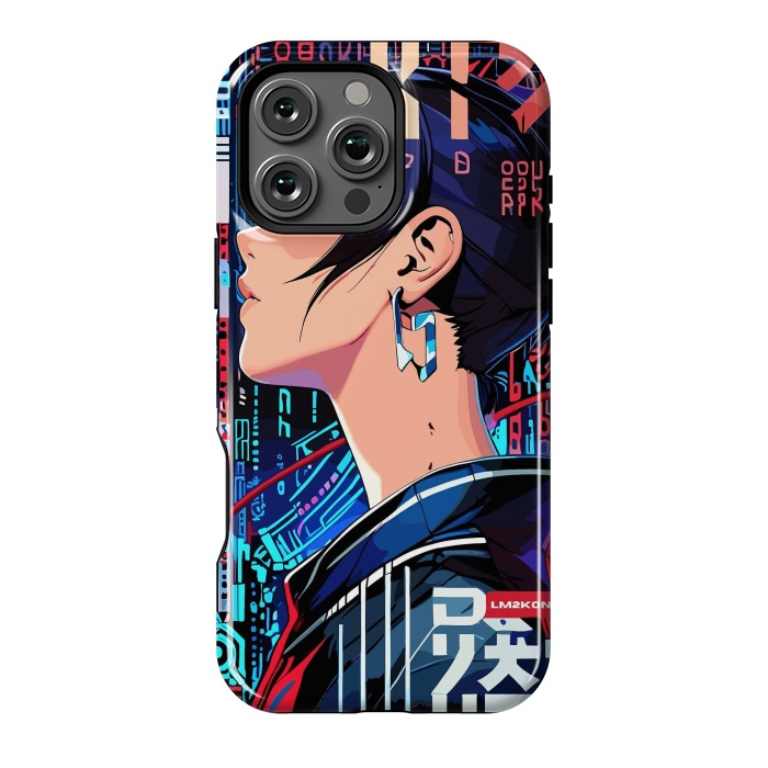 iPhone 16 Pro Max StrongFit Pop Art Cyberpunk Girl by LM2Kone