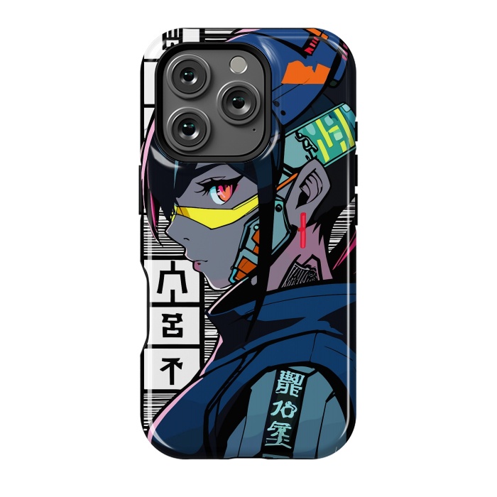 iPhone 16 Pro StrongFit Cyberpunk Warrior Gaming by LM2Kone