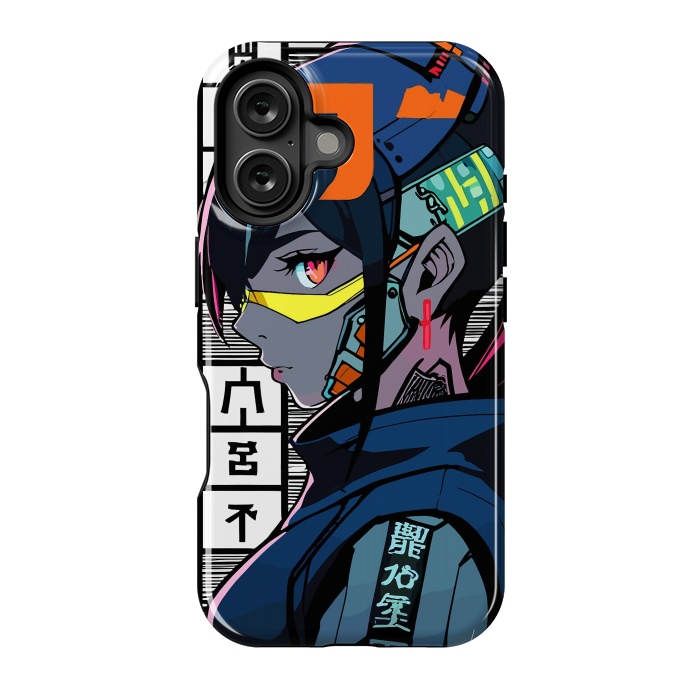 iPhone 16 StrongFit Cyberpunk Warrior Gaming by LM2Kone