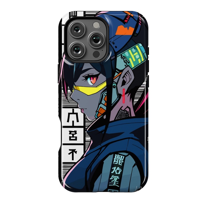 iPhone 16 Pro Max StrongFit Cyberpunk Warrior Gaming by LM2Kone