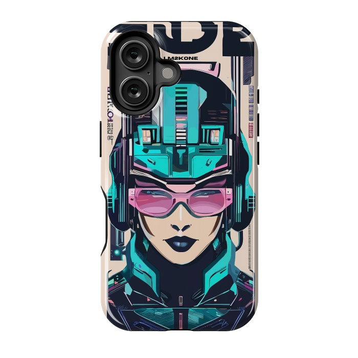 iPhone 16 StrongFit Modern Symbolic Cyborg by LM2Kone