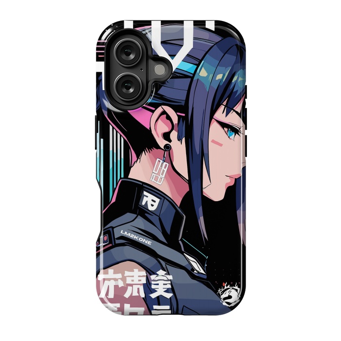 iPhone 16 StrongFit Symbolic Futuristic Girl by LM2Kone