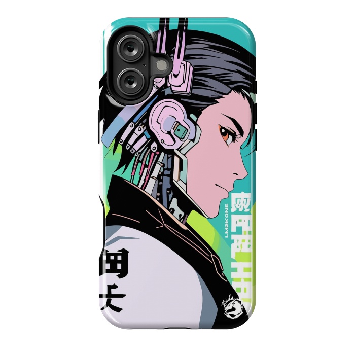 iPhone 16 Plus StrongFit Cyberpunk Gaming Cyborg by LM2Kone