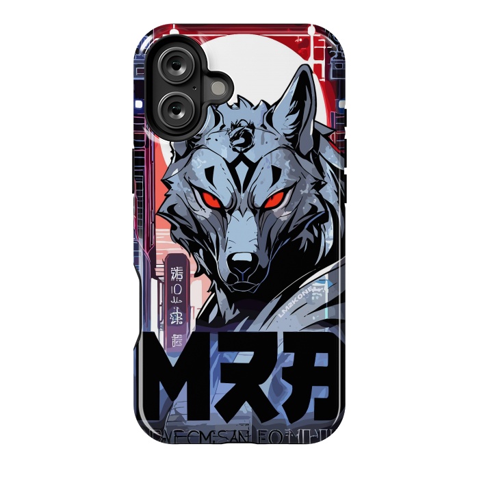 iPhone 16 Plus StrongFit Cyberpunk Silver Wolf by LM2Kone