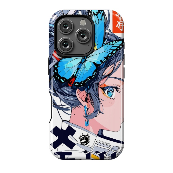 iPhone 16 Pro StrongFit Japan Butterflies Girl by LM2Kone