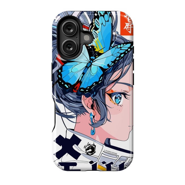 iPhone 16 StrongFit Japan Butterflies Girl by LM2Kone