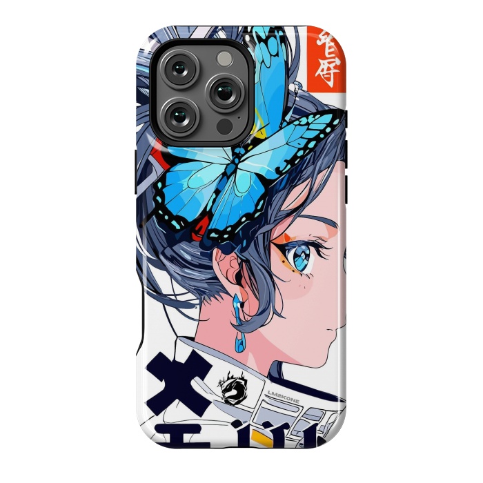 iPhone 16 Pro Max StrongFit Japan Butterflies Girl by LM2Kone