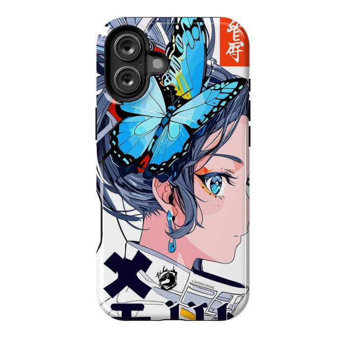 iPhone 16 Plus StrongFit Japan Butterflies Girl by LM2Kone