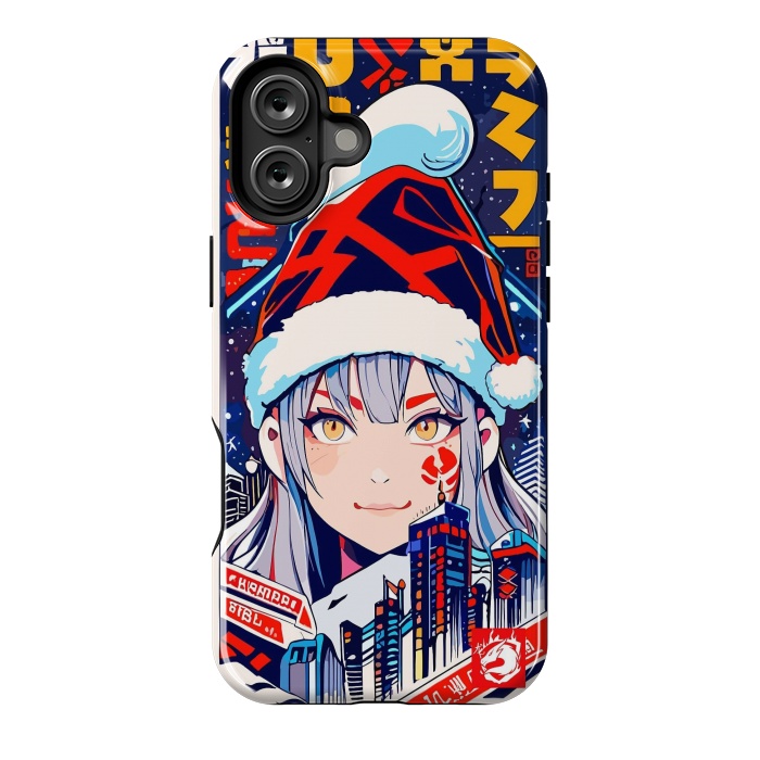 iPhone 16 Plus StrongFit City Christmas Girl by LM2Kone