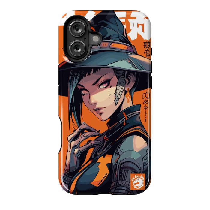 iPhone 16 Plus StrongFit Orange Halloween Witch by LM2Kone