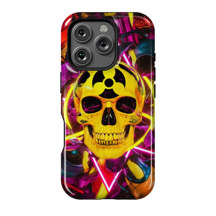 iPhone 16 Pro StrongFit Radioactive Skull by JohnnyVillas