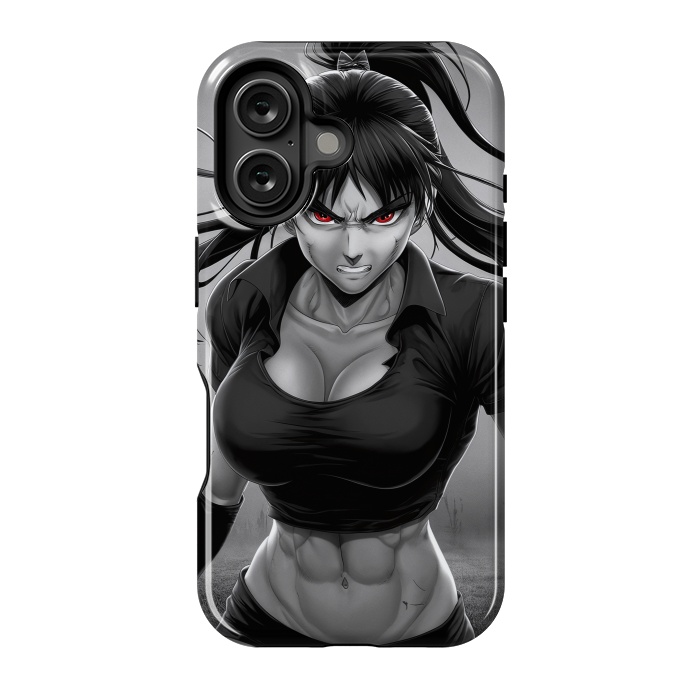 iPhone 16 StrongFit Angry Girl Anime by JohnnyVillas