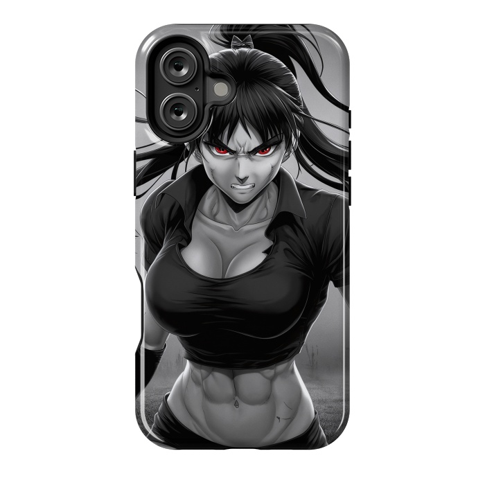 iPhone 16 Plus StrongFit Angry Girl Anime by JohnnyVillas