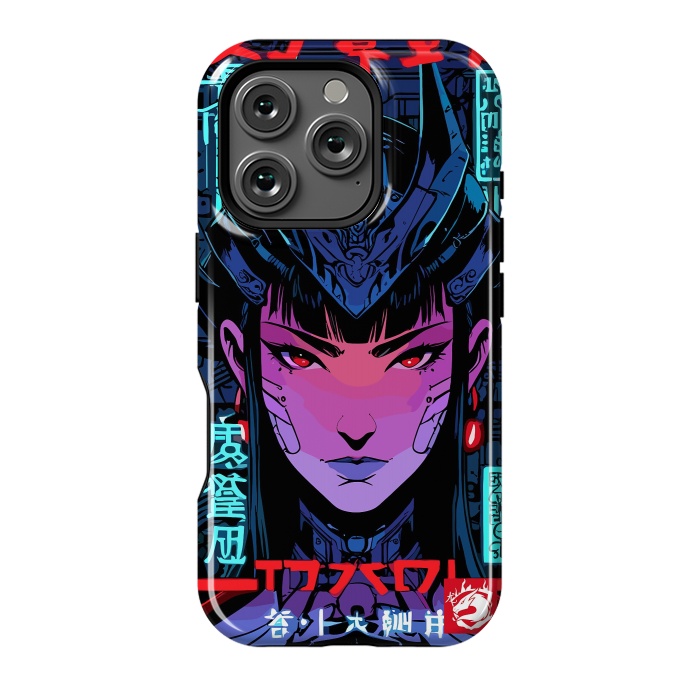 iPhone 16 Pro StrongFit Blue Woman Cyborg by LM2Kone