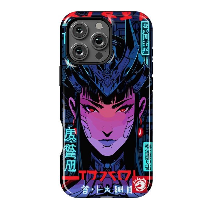 iPhone 16 Pro Max StrongFit Blue Woman Cyborg by LM2Kone