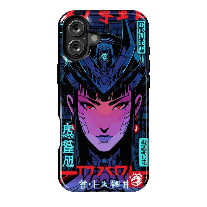 iPhone 16 Plus StrongFit Blue Woman Cyborg by LM2Kone