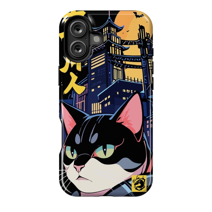 iPhone 16 Plus StrongFit Halloween Cat Japan by LM2Kone