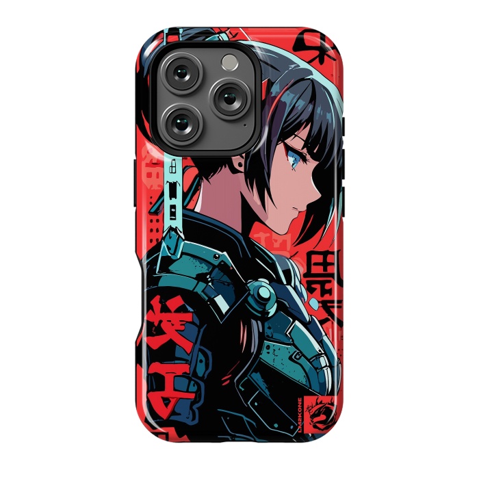 iPhone 16 Pro StrongFit Cyberpunk Kanji Woman by LM2Kone