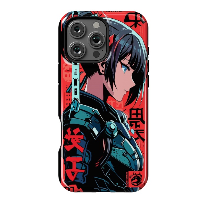 iPhone 16 Pro Max StrongFit Cyberpunk Kanji Woman by LM2Kone