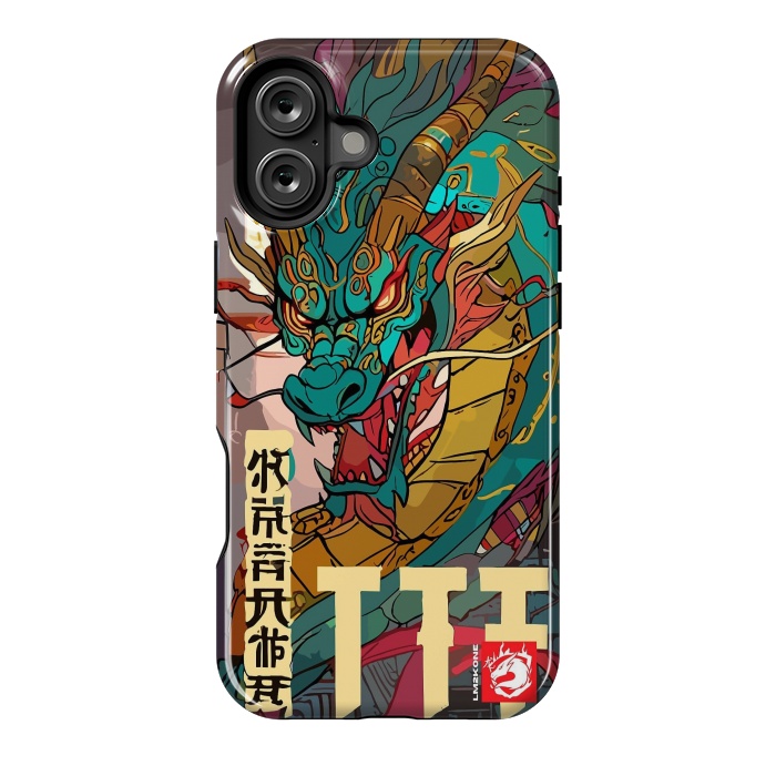 iPhone 16 Plus StrongFit Epic Kanji Dragon by LM2Kone