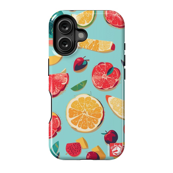 iPhone 16 StrongFit Pattern Summer Fruits by LM2Kone