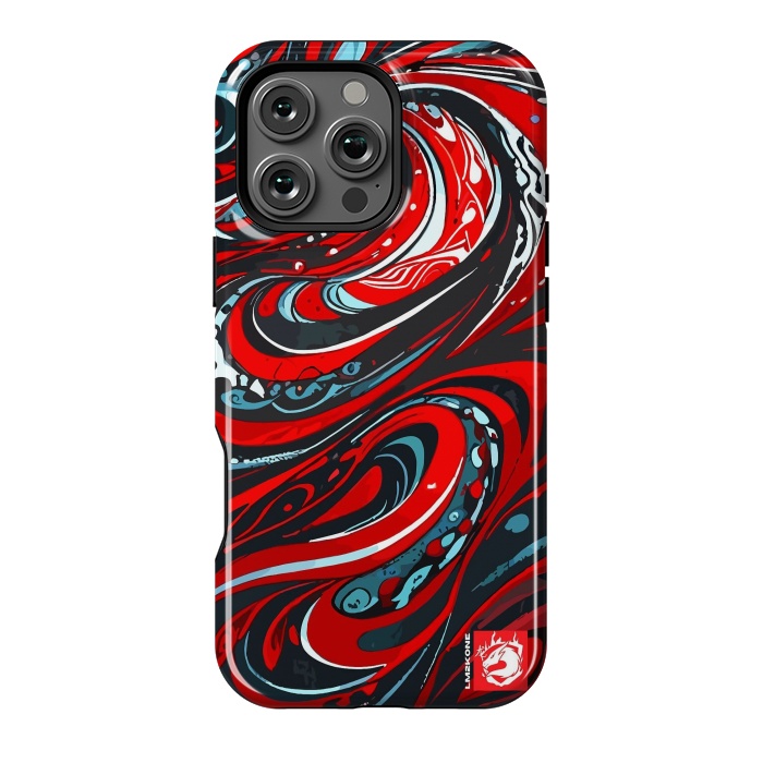 iPhone 16 Pro Max StrongFit Red Wave Pattern by LM2Kone