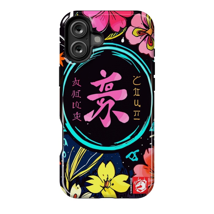 iPhone 16 Plus StrongFit Pink Kanji Flowers Japan  by LM2Kone