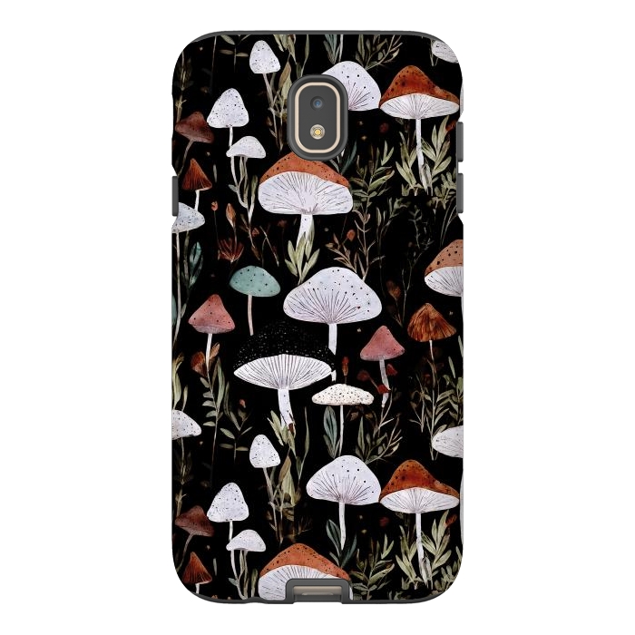 Galaxy J7 StrongFit Forest Mushroom pattern - dark accademia - cottagecore mushroom by Oana 