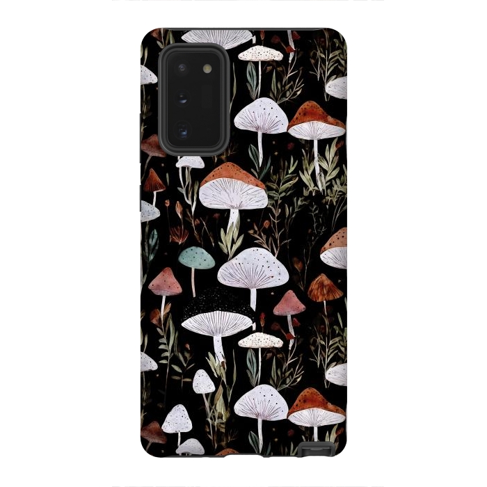 Galaxy Note 20 StrongFit Forest Mushroom pattern - dark accademia - cottagecore mushroom by Oana 