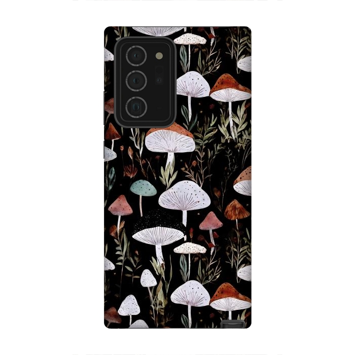 Galaxy Note 20 Ultra StrongFit Forest Mushroom pattern - dark accademia - cottagecore mushroom by Oana 