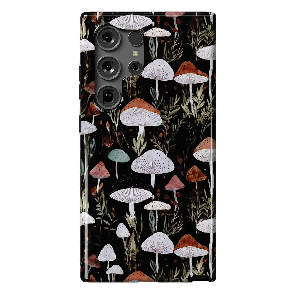 Galaxy S24 Ultra StrongFit Forest Mushroom pattern - dark accademia - cottagecore mushroom by Oana 